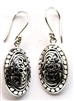 Sterling Silver Cut-Out Scroll Dangle Earrings