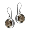 Sterling Silver Smoky Topaz Dangle Earrings