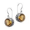 Sterling Silver Citrine Dangle Earrings