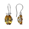 Sterling Silver Citrine Drop Earrings