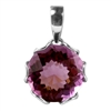 Sterling Silver Round Amethyst Pendant