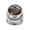 Sterling Silver Smoky Topaz Ring