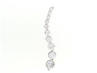 Sterling Silver Double Curve 10-CZ Pendant