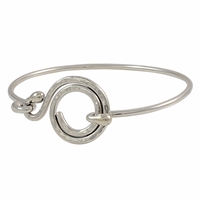 Sterling Silver Hammered "S" Swirl Bangle Bracelet