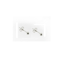 Sterling Silver Ball Stud Earrings-3mm