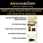 AkioLED Neutral White LED Strip Kit