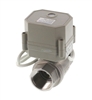1" Stainless Steel Motorized Ball Valve - Power off / closed.