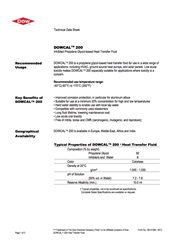 DowCal 200 Technical Information