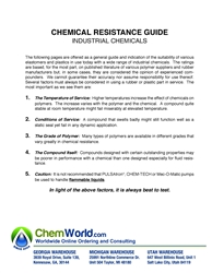 Pump Part Chemical Resistance Guide