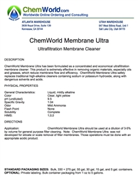 ChemWorld MEMBRANE ULTRA Technical Information