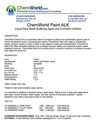 ChemWorld PAINT ALK Technical Information