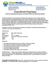 ChemWorld PolyClean Technical Information