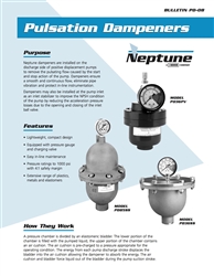 Pulsation Dampeners Data Sheet