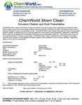 ChemWorld XTREM CLEAN Technical Information
