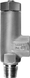 1/2" SSTL Pressure Relief Valves - up to 2000 psi