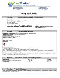SDS ChemWorld Cool 3900