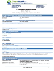 SDS Orange Food Grade Colorant