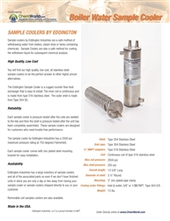 Boiler Water Cooler Product Bulletin