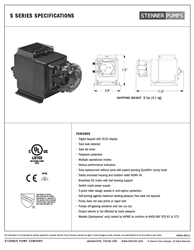 Stenner S Series Spec Sheet