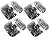 (4) OSP ATA-BUTTERFLY-4 Recessed Butterfly Latch 4" x 4.25" For ATA Road Case