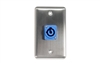 OSP D-1-1PCA Stainless Steel Duplex Wall Plate with 1 Powercon A Blue Connectors