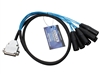 elite core D-Sub snake cable 25 pin to 8 xlr male connectors - 5'