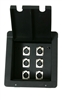 Elite Core Recessed Metal Stage Pro Audio Floor Box with 6 XLR Mic Connectors