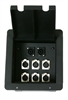 Elite Core Recessed Metal Stage Pro Audio Floor Box With 6 XLR and 2 Speakon Connectors