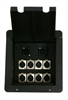 Elite Core Recessed Stage Audio Floor Box with 8 -XLR + 2 Speakon Connectors