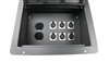Elite Core Recessed Stage Audio Floor Box w/ 6 XLR Mic Connectors & AC Outlets