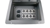 Elite Core Recessed Stage Audio Floor Box w/ 8 XLR Mic Connectors & AC Outlets