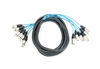 Elite Core 6 Channel 15' XLR Mic Audio Extension Patch Snake Cable Fan to Fan