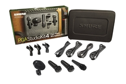 Shure 4 Studio Recording Drum Microphone Kit Package PGASTUDIOKIT4