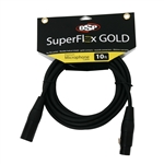 SuperFlex GOLD Premium Microphone Cable 10 FT