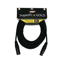 SuperFlex GOLD Premium Microphone Cable 25  FT