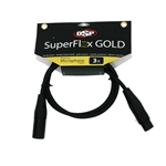 SuperFlex GOLD Premium Microphone Cable 3 FT