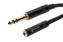 SuperFlex GOLD Patch Cable, TRS to 3.5mm Female - 10' Length