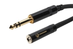 SuperFlex GOLD Patch Cable, TRS to 3.5mm Female - 15' Length