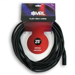VRL DMX 5 Pin Lighting Cable 2 FT