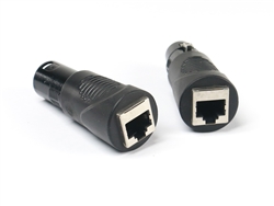 VRL RJ45 Ethernet to 3 Pin XLR DMX Female & Male Adapter Sets
