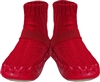 Konfetti Red Cable Knit Moccasin