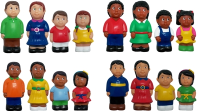 Get Ready Kids 5 inch multicultural family figures