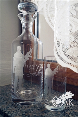 Etched Decanter Set