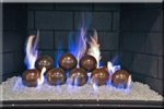 4 inch Light Brown porcelain coated Fire balls
