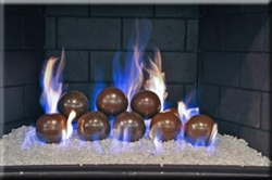 4 inch Light Brown porcelain coated Fire balls