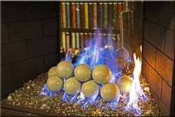 4 inch Powder Green porcelain coated Fire balls