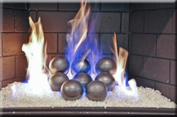 4 inch silver porcelain coated Fire balls