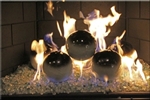 6 inch black on White high fire Terracotta fireball