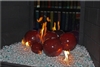 High fire 6 inch Dark red porcelain coated high fire Terracotta fireball