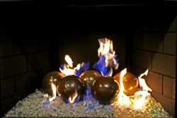 High fire Terracotta fireball available in 6inch Light Brown - porcelain coated.